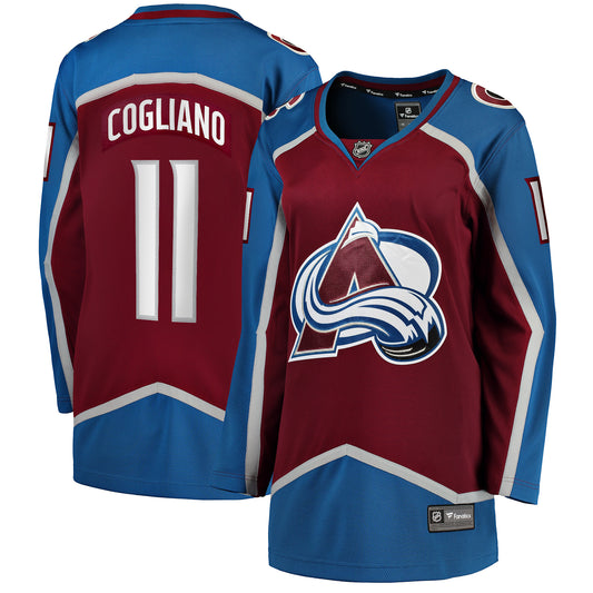 Andrew Cogliano Colorado Avalanche Fanatics Branded Women's Home Breakaway Player Jersey - Burgundy