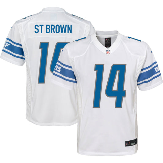 Amon-Ra St. Brown Detroit Lions Nike Youth Game Jersey - White