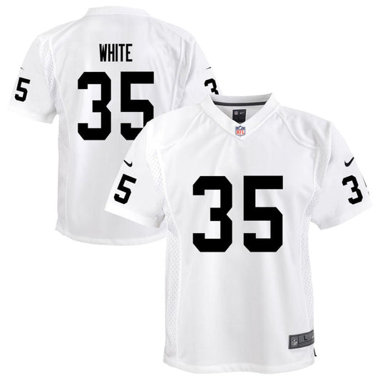 Zamir White Las Vegas Raiders Nike Youth Team Game Jersey - White