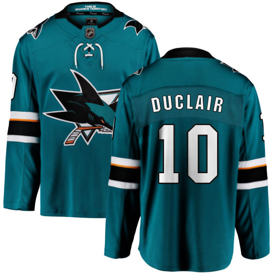 Anthony Duclair San Jose Sharks Fanatics Branded 2021/22 Home Breakaway Jersey - Teal